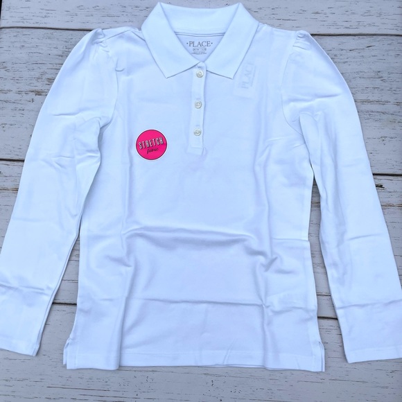 The Children's Place Other - Girls Uniform Long Sleeve Pique Polo